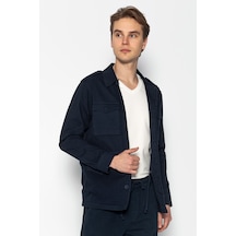 Cekmon Erkek Parça Boya %100 Pamuk Kumaşdan Spor Safari Ceket Lacivert Cekmon Erkek Parça Boya %100 Pamuk Kumaşdan Spor Safari Ceket Lacivert