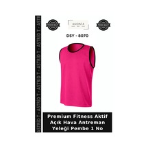 Premium Fitness Aktif Açık Hava Antreman Yeleği Pembe 1 No
