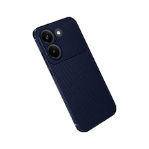 Bezos Poco X8 Pro Uyumlu Auto Focus Karbon Kapak - Lacivert Dmc