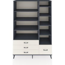 Hyperion Dolap 9 Raflı 4 Çekmeceli 132x44x195 Antrasit-antra... Antrasit