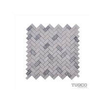 TUQCO Doğaltaş Herringbone Muğla B. Gümüş Honlu Mermer Mozaik
