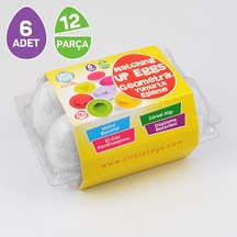 6'lı Geometrik Yumurta Eşleme Oyunu 2 Adet