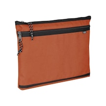 Dual Zip Folder -iki Bölmeli Dosya Çanta A4 Kiremit