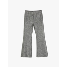 Koton İspanyol Paça Pantolon Beli Lastikli Gri 5wkg40224ak Gri