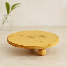 Bambu Sunum Tahtası Yuvarlak 24.5 Cm - 3 Ayaklı Diğer