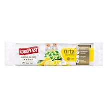 Koroplast Güçlü Büzgülü Çöp Torbası Limon Kokulu Orta 15'li - 8 Adet Tarı
