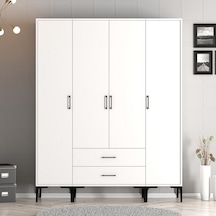 Variant Kumsal 4 Kapılı Sts Gardrop - Beyaz / Beyaz