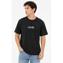 Levi's Erkek Bisiklet Yaka Marka Logolu Siyah Tişört -a9440-0023