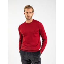 Karaca Erkek Regular Fıt Triko Kazak-bordo 113301004-61 Bordo