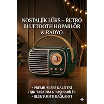 Sonx Nostaljik Retro Bluetooth - Fm Radyo, Usb Ve Bluetooth Kablosuz Hoparlör