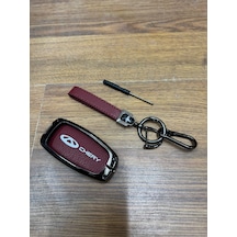 Chery Tiggo 7/8 Anahtarlık Bordo Çelik Korumalı