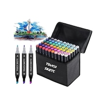 Touch Sketc 60 Li Cift Tarafli Art Marker Kalem Seti Çanta Stand Ile