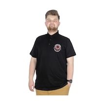 Mode Xl Büyük Beden T-Shirt Polo Los Angeles 22347 Siyah 001