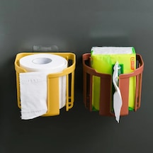 Yuvarlak Beyaz Punch-free Tuvalet Kağıdı Rafı Banyo Mutfak Doku Kutusu Duvara Monte Yapışkan Kağıt Saklama Kutusu Tuvalet Kağıdı Tutucu Rulo Kağıt