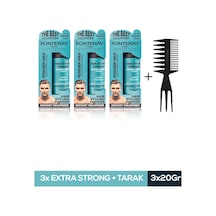 Fontenay Saç Şekillendirici Pudra Toz Wax Mat Effect Mavı 20gr X3 + Şekil Tarağı 4'lü Set