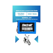 Mondial Joy Batarya Standart Kapasite Lifepo4 60v 18ah Elektrikli Motosiklet Bataryası