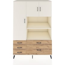 Kronos Dolap 7 Raflı 5 Çekmeceli 3 Kapaklı 132x59x195 Aytaşı-aytaşı/çam Aytası/atlas Çam