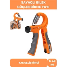Premium El Kol Bilek Kas Yapma Egzersiz Aleti Sayaçlı Direnç Yayı 5-60 Kg.
