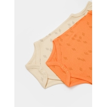 BabyCosy Organik Modal Fil Baskılı 2'li Askılı Badi 001