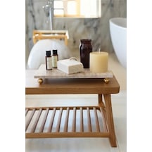 Akayev Traverten 30x20 Cm Altın Boncuk Ayaklı Sunumluk Çok Renkli