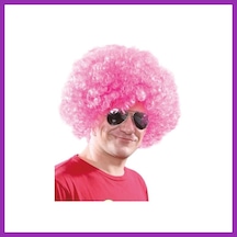 Bezos Açık Pembe Renk Kıvırcık Afro Bonus Peruk Bty