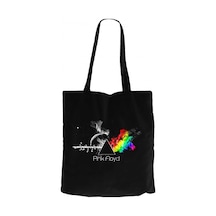 Pink Floyd RainBow Siyah Kanvas Bez Çanta Siyah