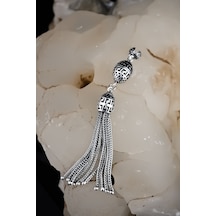 Encili Silver 925 Ayar Gümüş Sallantılı Tesbih Püskülü