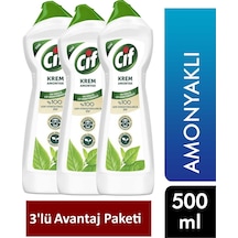 Cif Krem Temizleyici 500 Ml Amonyaklı (3'Lü Avantaj Paketi)