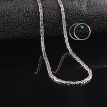 Omar Silver 925 Ayar El İşi Kral Kolye 4,50 Mm