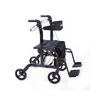 Dm-9124 Lüx Ayak Pedallı Alüminyum Rolatör Hem Rolatör Hem Tekerlekli Sandalye