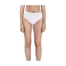 Kadın Beyaz 6'Lı Pamuklu Likralı Yüksek Bel Külot 652