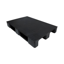Plastik Palet Siyah 3 Kızaklı Raf Paleti 80X120X15 Cm 14 Kg