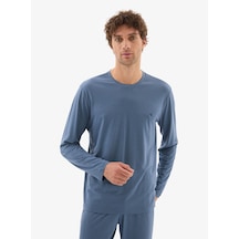 Erkek Pijama Takımı 40784 - Mavi Mavi