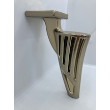 Plastik,16 Cm Gold Kaplama Metal Görünümlü Mobilya Ayağı 4 Adet