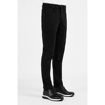 İmza Siyah Pamuklu 5 Cep Düz Paça Slim Fit Casual Denim Pantolon 1023255159 Siyah