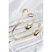 Pazu Bileklik Gold Renk Pirinç Damla Model Tj-bb8564 Gümüş
