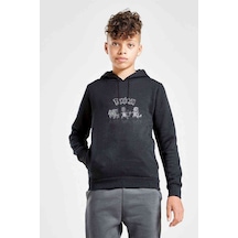 Tshirthane Pokemon Hd 3D Baskılı Unisex Çocuk Kapüşonlu Siyah Sweatshirt Siyah