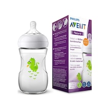 Avent Natural Flasche Scf070/24, 260 Ml, Naturnahes Trinkverhalten, Anti-kolik-system, Design Drache, 1er Pack Çok Renkli