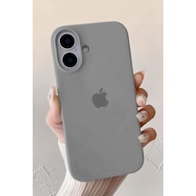 Iphone 16 Uyumlu Kılıf Logolu Lansman Soft Yumuşak Içi Kadife Silikon Kapak Gri Iphone 16 Uyumlu Kılıf Logolu Lansman Soft Yumuşak Içi Kadife Silikon Kapak Gri