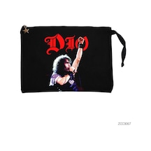 Zepplin Giyim Dio We Rock Siyah Clutch Astarlı Cüzdan / El Çantası Siyah