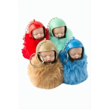 Bebek - 75 - Peluş Anahtarlık 10 Cm - Novapazr - - Ebruli Çok Renkli