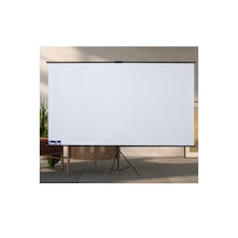 221x124 Cm Mat Beyaz-siyah Tripod Ayaklı Taşınabilir Ve Duvar Kul