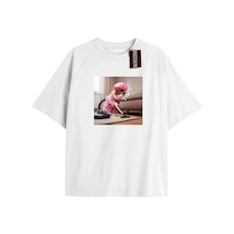 Startmore Goodluck Baskılı Oversize Kalıp Unisex T-shirt Siyah