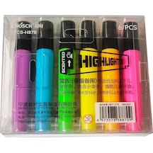 Neon Highlighter Cs-h879 Renkli 6 Çeşitli Fosforlu Kalem Seti - İşaretleyici Kalem Seti Çok Renkli