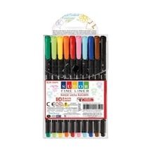 10 Renk 0.4mm Fineliner Keçe Uçlu Kalem Seti
