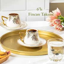 Porsima Seren Altın Yaldızlı 6 Kişilik 12 Parça Fincan Seti