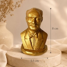 Bk Gift Gümüş Renk Lider Büstü 8 Cm Dekoratif Masa Üstü Heykel Biblo