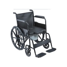 Medikaltec Klasik Tekerlekli Sandalye Siyah Hasta Tuvaleti