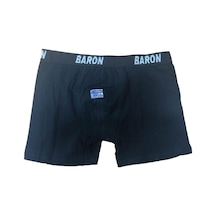 10 Adet Baron Erkek Likralı Boxer Renk Seçenekli Dar Kalıp Siyah