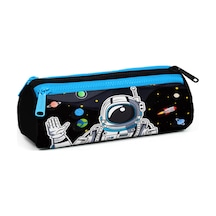 Minosso Astronot Desenli Erkek Çocuk Üç Bölmeli Kalem Çantası 6005 Çok Renkli